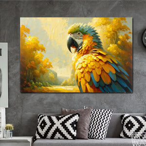 Tablou canvas Happy Bird Yellow