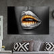 Tablou canvas Black & Gold Lipsgloss