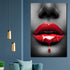 Tablou canvas Black Red Lips