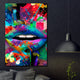 Tablou canvas Black Music Lips