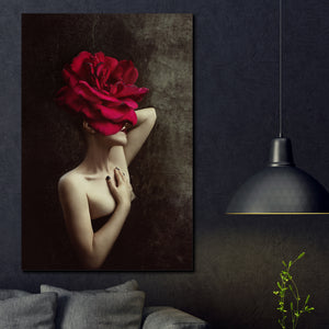 Tablou canvas Red flower 022